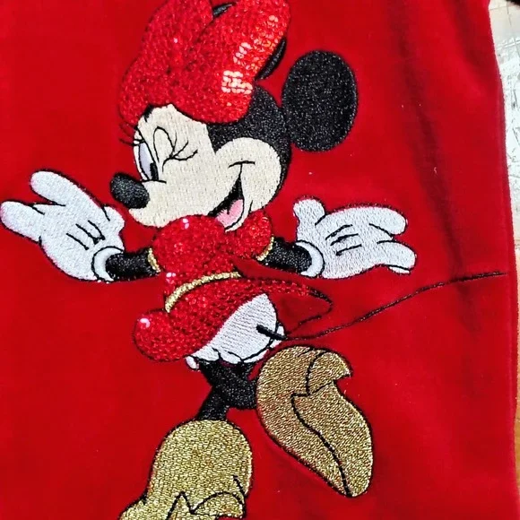Disney Minnie Mouse Red Velvet‎ Ruffle Hooded Jacket 3T Christmas Holiday - Picture 10 of 13